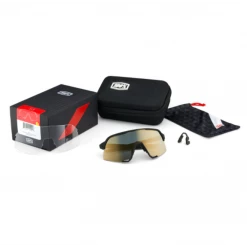 100% S3 - Soft Tact Black - Soft Gold Mirror Lens -EvoShield shop 100 100 s3 soft tact black soft gold mirror lens 9
