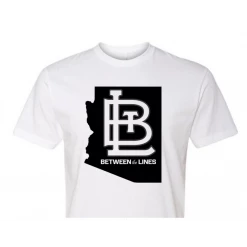 Between The Lines BTL MENS T-Shirt Yellow AZ State In Black W BTL -EvoShield shop between the lines btl mens t shirt 2