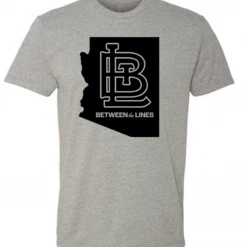 Between The Lines BTL MENS T-Shirt Yellow AZ State In Black W BTL -EvoShield shop between the lines btl mens t shirt 3