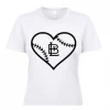 Between The Lines BTL WOMENS T-SHIRT Black Heart W BTL Letters -EvoShield shop between the lines btl womens t shirt