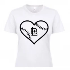 Between The Lines BTL WOMENS T-SHIRT Black Heart W BTL Letters