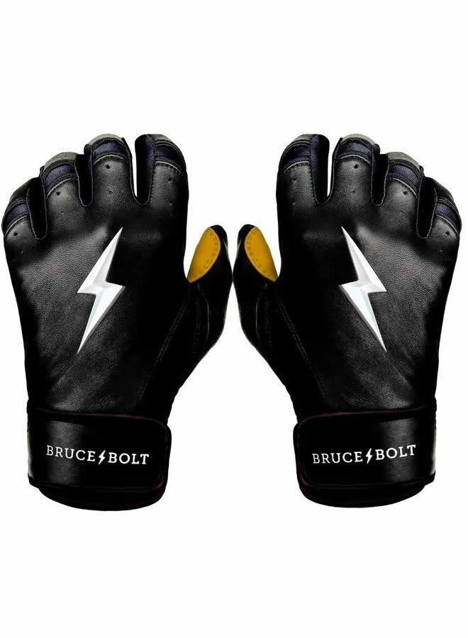 BRUCE BOLT PREMIUM PRO SHORT CUFF BATTING GLOVES White 6 BRUCE BOLT PREMIUM PRO SHORT CUFF BATTING GLOVES White - Image 4