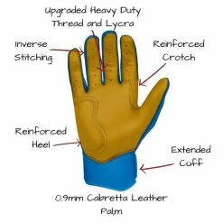 Bruce Bolt Short Cuff Gold Palm Royal -EvoShield shop bruce bolt bruce bolt short cuff gold palm 9