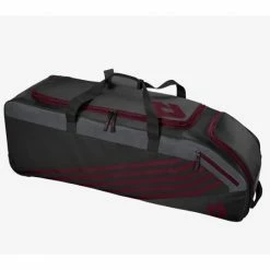 Wilson DeMarini Momentum Wheeled Bag 2.0 Scarlet -EvoShield shop demarini wilson demarini momentum wheeled bag 20 2