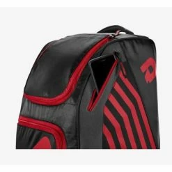 Wilson DeMarini Momentum Wheeled Bag 2.0 Scarlet -EvoShield shop demarini wilson demarini momentum wheeled bag 20 4
