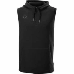 Evoshield Sleeveless Pregame Hoodie Black -EvoShield shop evoshield evoshield sleeveless pregame hoodie 3