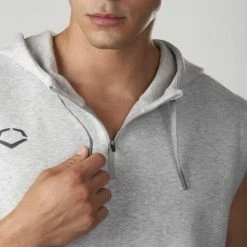 Evoshield Sleeveless Pregame Hoodie Black -EvoShield shop evoshield evoshield sleeveless pregame hoodie 9