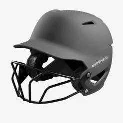 Evoshield XVT Batting Helmet W/Mask Matte Charcoal -EvoShield shop evoshield evoshield xvt batting helmet w mask matt 5