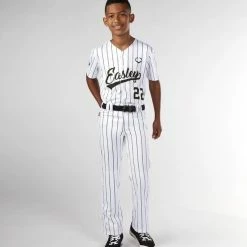 Evoshield Youth Salute White W/Black Pinstripe Pant -EvoShield shop evoshield evoshield youth salute white w black pin 11