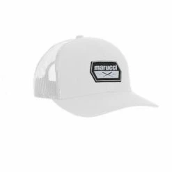 Marucci Rubber Cross Patch Trucker Hat White/White