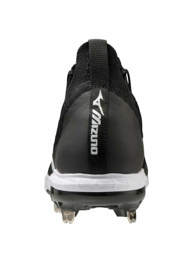 MIZUNO DOMINANT KNIT MEN’S METAL BASEBALL CLEAT - Black/White 5 MIZUNO DOMINANT KNIT MEN’S METAL BASEBALL CLEAT - Black/White - Image 3