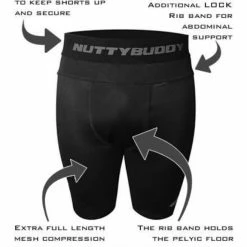 NuttyBuddy Black Compression Short 12 NuttyBuddy Black Compression Short -EvoShield shop nuttybuddy nuttybuddy black compression short 4