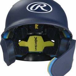 Rawlings MACH One-Tone Matte Helmet W/Adjustable Face Guard Matte Navy
