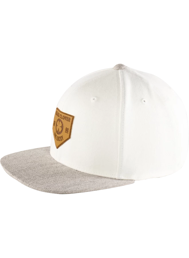 RAWLINGS BLACK CLOVER LEATHER PATCH FLAT BILL HAT 5 RAWLINGS BLACK CLOVER LEATHER PATCH FLAT BILL HAT - Image 3