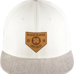 RAWLINGS BLACK CLOVER LEATHER PATCH FLAT BILL HAT