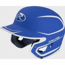 Rawlings Mach 2-Tone Helmet - Royal/White Junior -EvoShield shop rawlings rawlings mach 2 tone helmet royal white j 3
