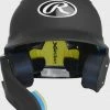 Rawlings MACH One-Tone Matte Helmet W/Adjustable Face Guard - LHB Matte Black -EvoShield shop rawlings rawlings mach one tone matte helmet w adj 24