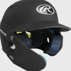 Rawlings MACH One-Tone Matte Helmet W/Adjustable Face Guard - LHB Matte Black 16 Rawlings MACH One-Tone Matte Helmet W/Adjustable Face Guard - LHB Matte Black -EvoShield shop rawlings rawlings mach one tone matte helmet w adj 28