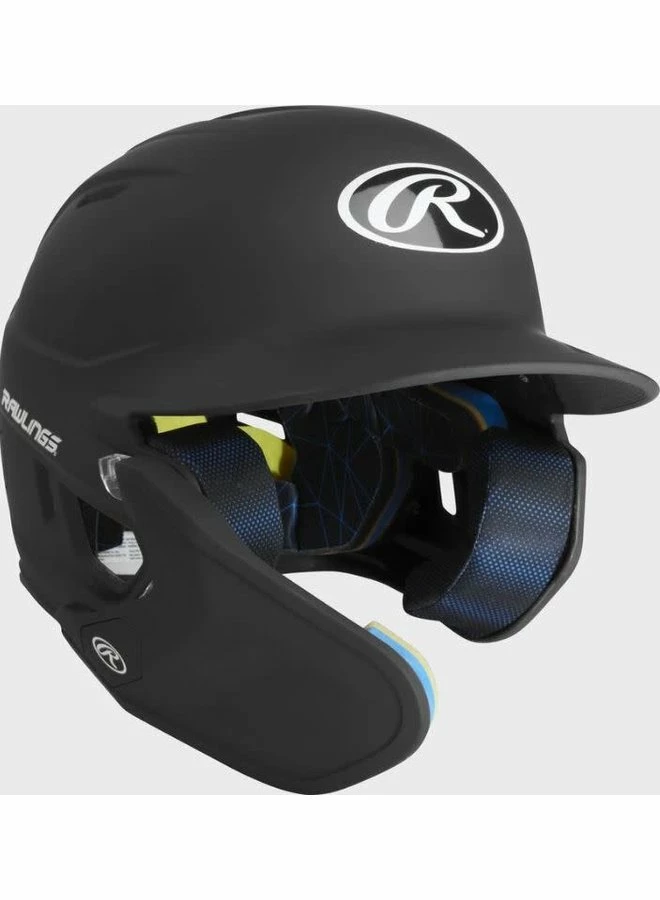 Rawlings MACH One-Tone Matte Helmet W/Adjustable Face Guard - LHB Matte Black 7 Rawlings MACH One-Tone Matte Helmet W/Adjustable Face Guard - LHB Matte Black - Image 5