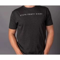 State Forty-Eight State Forty Eight Mens Tri Blend Crew Wordmark Blk/Wht