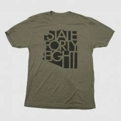 State Forty-Eight State Forty Eight Military Green Crew/Black Logo Mens Mil Grn